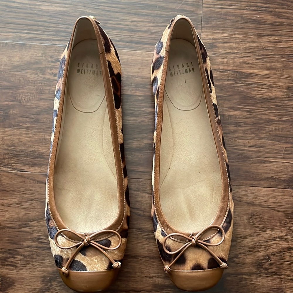 Stuart Weitzman dyed calf (fur origin: New Zealand)